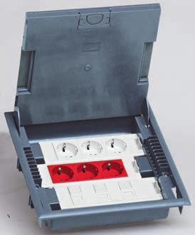 technical space 75 mm Mounting boxes (for horizontal wiring device positioning): - height adjustable from 75 to
