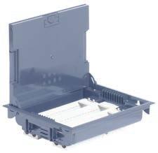 With adjustable height from 75 to 05 mm to be equipped Floor boxes equipped with empty mounting boxes To be