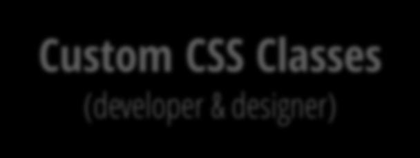 System CSS (framework) Theme CSS (designer) Custom CSS Classes (developer & designer) DataFlex Properties (developer) CSS required for functioning of controls AppHtml\DfEngine\System.