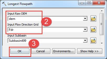 1. Select Longest Flowpath from the