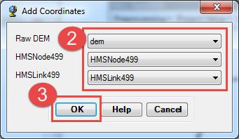 1. Select Add Coordinates from the HMS drop-down menu. 2.