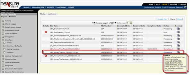 Lockbox Summary View Transaction Status Date Booked does not exist for General Ledger Periods Icon: Status: File Level