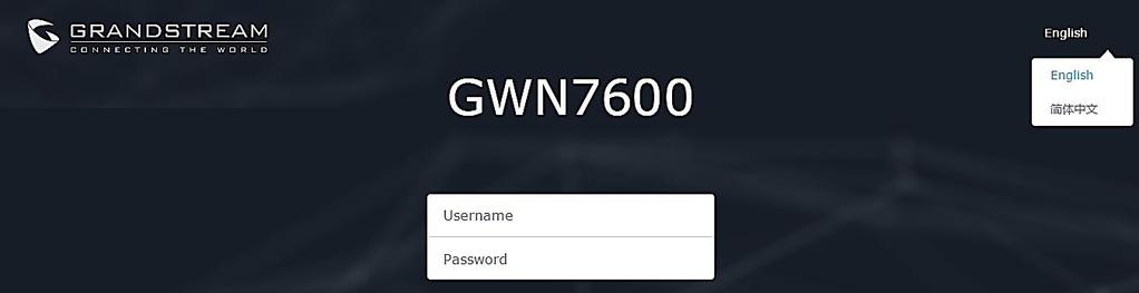 Figure 12: GWN7600 Web GUI Login Page To access the Web GUI: 1. Make sure to use a computer connected to the same local Network as the GWN7600. 2. Ensure the device is properly powered up. 3.