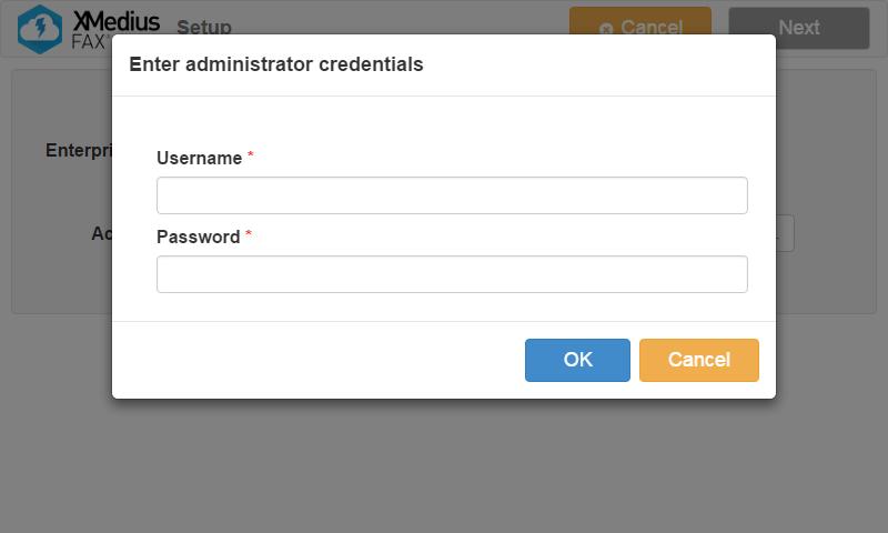Chapter 4 Configuration c) Enter the Username and Password of an administrator of the specified