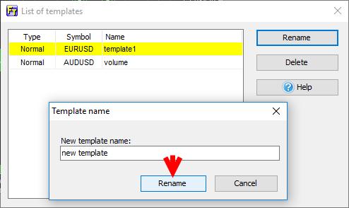 4. Click Rename, make changes and confirm them: To