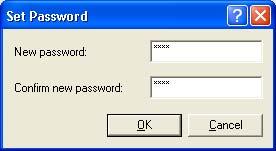 Re-enter the password in the Confirm new password field and click OK.