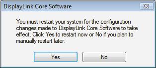 3. Click Yes to restart your computer.