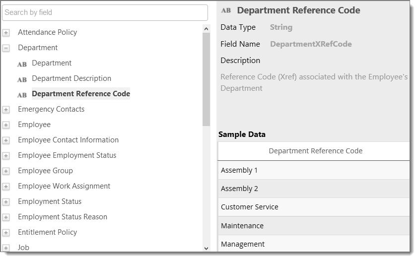 Dayforce HCM Creating Reports using Report Designer Part 1 19 After you click on a topic, you can review the list of Entities in the second pane.