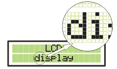 LCD screen consists of two lines with 16 characters each. Each character consists of 5x8 or 5x11 dot matrix. This book covers 5x8 character display because it is commonly used.