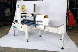 USA Series - Uniform Semi-Automatic USA 2024-BFF (Integrated Pack Station/Flap Folder/Sealer) Improves operator productivity Provides a T rail pack table for case packing Extended side belt drive