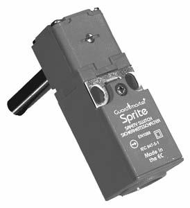 Interlock Hinge Sprite General 1-2-Opto-electronics 3-Interlock Logic Power The Sprite is a hinge-actuated safety interlock switch in a compact housing only 75 x 25 x 29 mm (2.95 x 0.98 x 1.14 in.