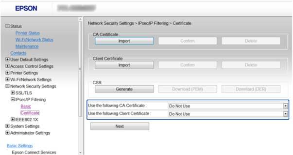 You see a window like this: 3. Select the certificate you want to use as the Use the following CA Certificate option. 4.