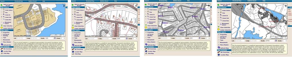 Map Layers There are five layer options in Property Online, each layer is described below.