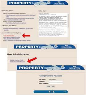 6) Click Update 7) To return to the Property Online main menu click on the house icon at the bottom of the page.