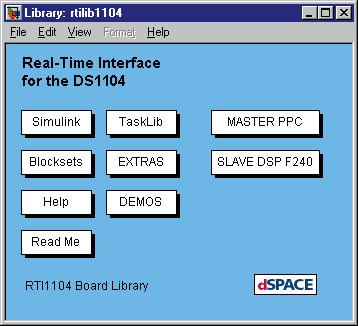 Real-Time Interface provides Simulink blocks for graphical configuration of A/D, D/A, digital I/O lines, incremental encoder interface and PWM generation, for example.