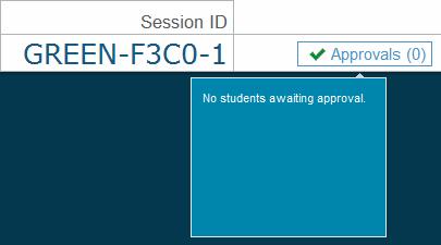 Viewing Students Test Settings and Approving Students for Testing After you have started the test session and given the students the Session ID, they can begin the login process.