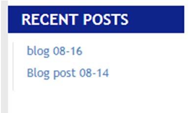 Number of Posts The Number of Posts field determines how many items will be displayed within the Recent Blogs block.
