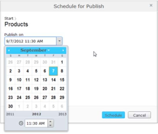 If you reject the changes, the page will then be set to Rejected version status and the most recently published version will be displayed to the visitors. Schedule for Publish.