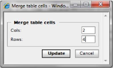 Background image. Select a background image to be applied to a table cell. Click the Browse button to the right of the field to select an image in the File Manager.