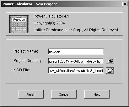 Power Calculator Creating a New Project With the NCD File Power Estimation and Management If the post place and routed NCD file is available, the Power Calculator can use it to import the accurate