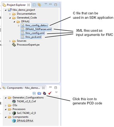 Frame View page Figure 16. Generate PCD code 1.2.8 Use PCD configuration files This section tells what you can do with the generated PCD configuration files.