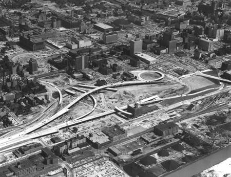 History of the Marquette Interchange (1952-Present) 1952: A north-south/east-west freeway with an interchange is proposed southeast of the Marquette
