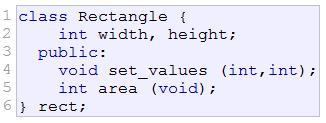 classes fancy expanded concept of data structures (functions) object instantiation of a type/variable class/object defined with keyword class (or struct) members are listed under specifiers private