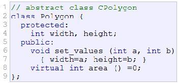 Virtual Methods abstract base class