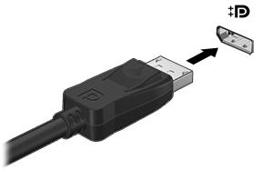 Connecting digital display devices using a DisplayPort cable (select models only) NOTE: To connect a digital display device to your computer, you need a DisplayPort (DP-DP) cable, purchased