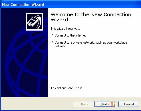 Windows XP Professional ili Home Edition Ovdje se nalaze upute za kreiranje ADSL konekcije bez upotrebe RASPPPoE klijenta, jer Windows XP ima već uključenu podršku za ovaj tip konekcije, a i sama