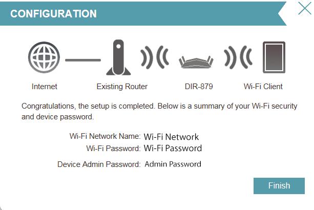 Section 4 - Installation - Wireless Extender Setup Wizard (continued) At the end of the wizard, you