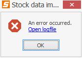 Fig. 59 Automated import error message Click on the log file to view the error report. The file is then moved to the following folder: [ ]\bin\plugins\data\contaminated e.g. C:\Program Files (x86)\stihl Service Communication\D-GB\bin\plugins\data\contaminated 12.