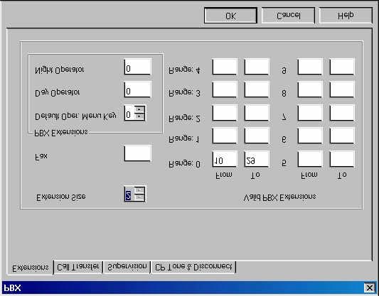 Programming by Computer To define the PBX parameters: On the Parameters menu, click PBX Parameters. The PBX Parameters dialog box opens.