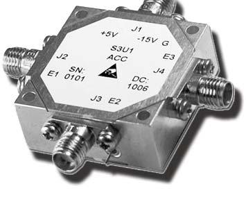 Switches Single-Pole, Three-Throw Switches The S3 series of single pole, three throw PIN diode switches span the frequency range of 10MHz to 18GHz and are available with absorptive or reflective