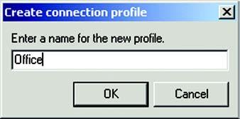Creating a New Profile 1. On the Profiles screen, click the New button to create a new profile. Figure 7-10: Creating a New Profile 2. Enter a name for the new profile, and click the OK button.