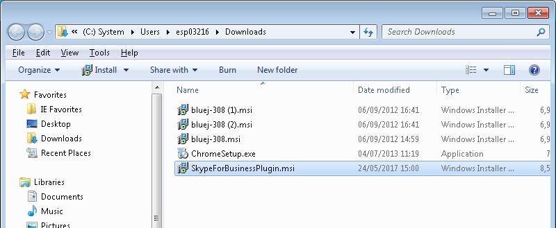 3. Open Windows Explorer and navigate to the folder on your PC that holds downloaded files.