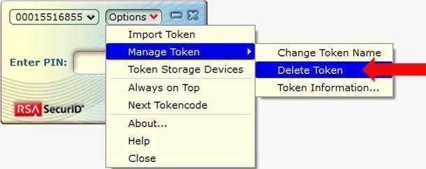 Delete a Token Chapter 12 Delete a Token 1. Open the RSA SecurID Software Token application. 2.
