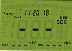 8. RT60( REVERBERATION TIME) TEST MODE RT60 test mode deform frequency weighting is A weighting; time