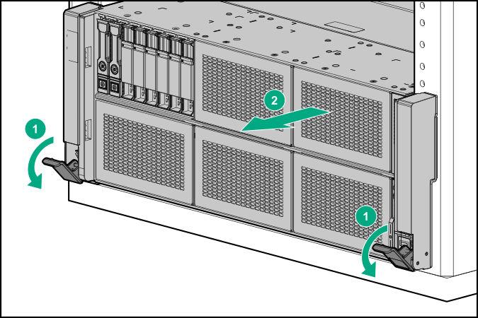 Removing the server from the rack To remove the server from a Hewlett Packard Enterprise, Compaq-branded, Telco, or third-party rack: