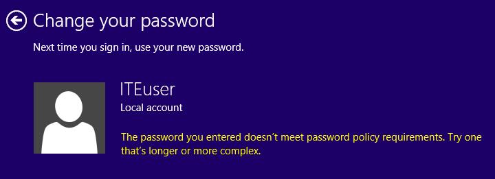 In Windows 8.1, use the following path: Control Panel > User Accounts > Make changes to my account in PC settings > Sign-in options, and then click Change under Password. In Windows 8.
