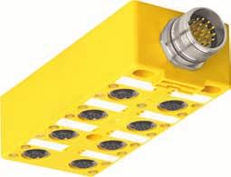 TURCK Industrial Connectivity Products multibox eurofast Junction Boxes, 8 Ports Rugged Plastic Housing with Flush Connectors Available with or without LEDs Quick Disconnect or minifast Connector 8-,