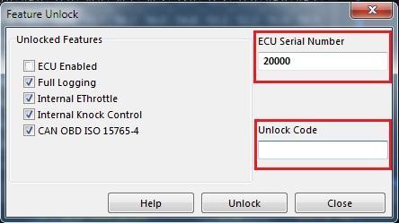 1.9 The ECU serial number must be given to RIVA Technical Support to UNLOCK the ECU. For example the serial number as shown in (Figure 6).