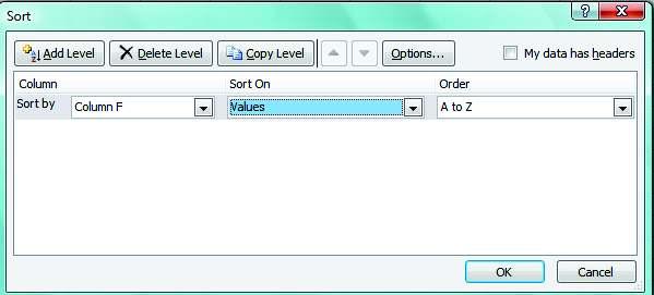 To sort in descending or largest to smallest order, click Sort Z to A. 3.