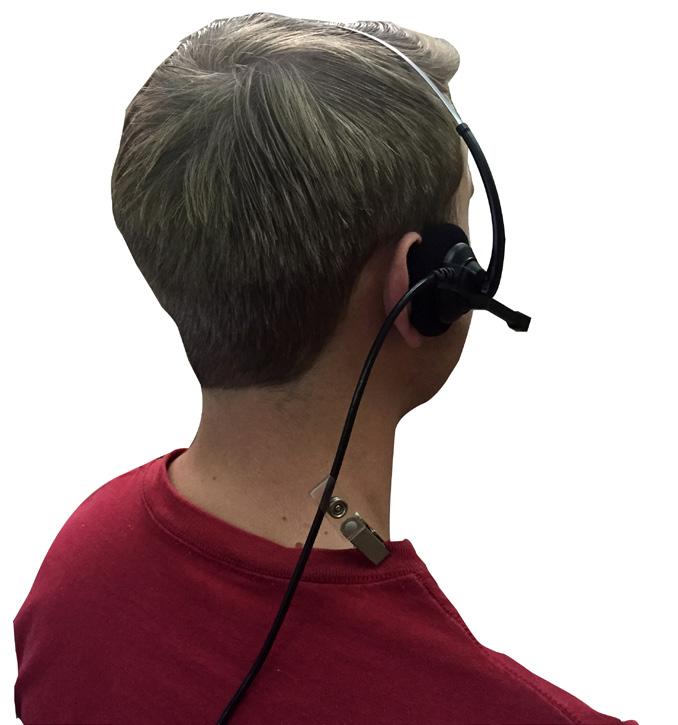 microphone on either side of your head.