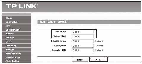 b) Ak zvolíte Dynamic IP, router automaticky príjme IP parametre od vášho
