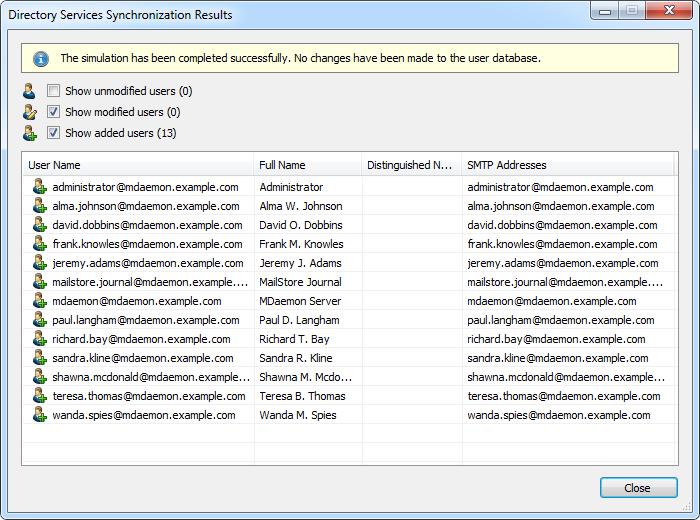 MDaemon Integration 99 Executing the Synchronization Once the connection settings have been specified (as described above), the MailStore user list can be synchronized with the MDaemon user database.