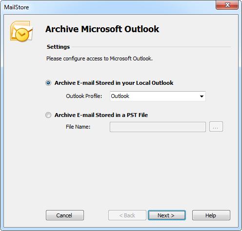 Settings for Archiving Profiles Archiving Email from Outlook, Thunderbird and others 18 Upon creating or editing an archiving profile, different settings can be specified for the archiving task.