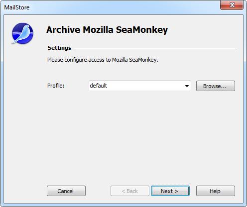 Archiving Email from Outlook, Thunderbird and others 20 Settings Available for Mozilla SeaMonkey Only Profile: If multiple SeaMonkey profiles exist, to which the user can log on to, the profile to be