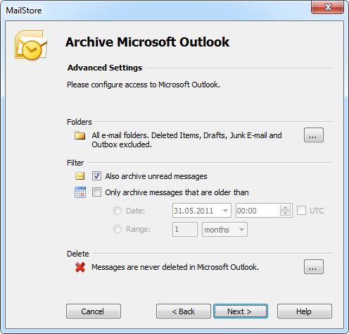 Archiving Outlook PST Files Directly 23 If logged on to MailStore Server as administrator, the