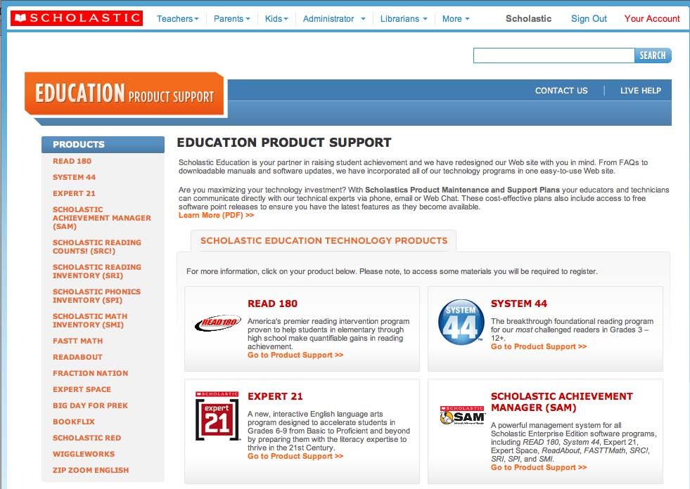 Technical Support By Phone Call Scholastic Technical Support at 1-800-283-5974 with any questions, concerns, or problems with the deployment, the SAM installation, or any Scholastic program.